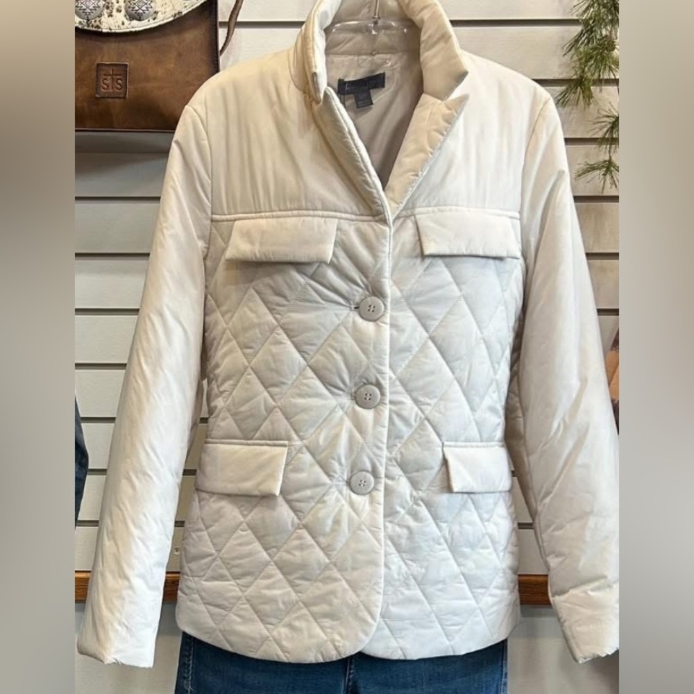 RENUAR Women's Oyster Puffer Jacket Quilted Pockets Lightweight Size XL NEW